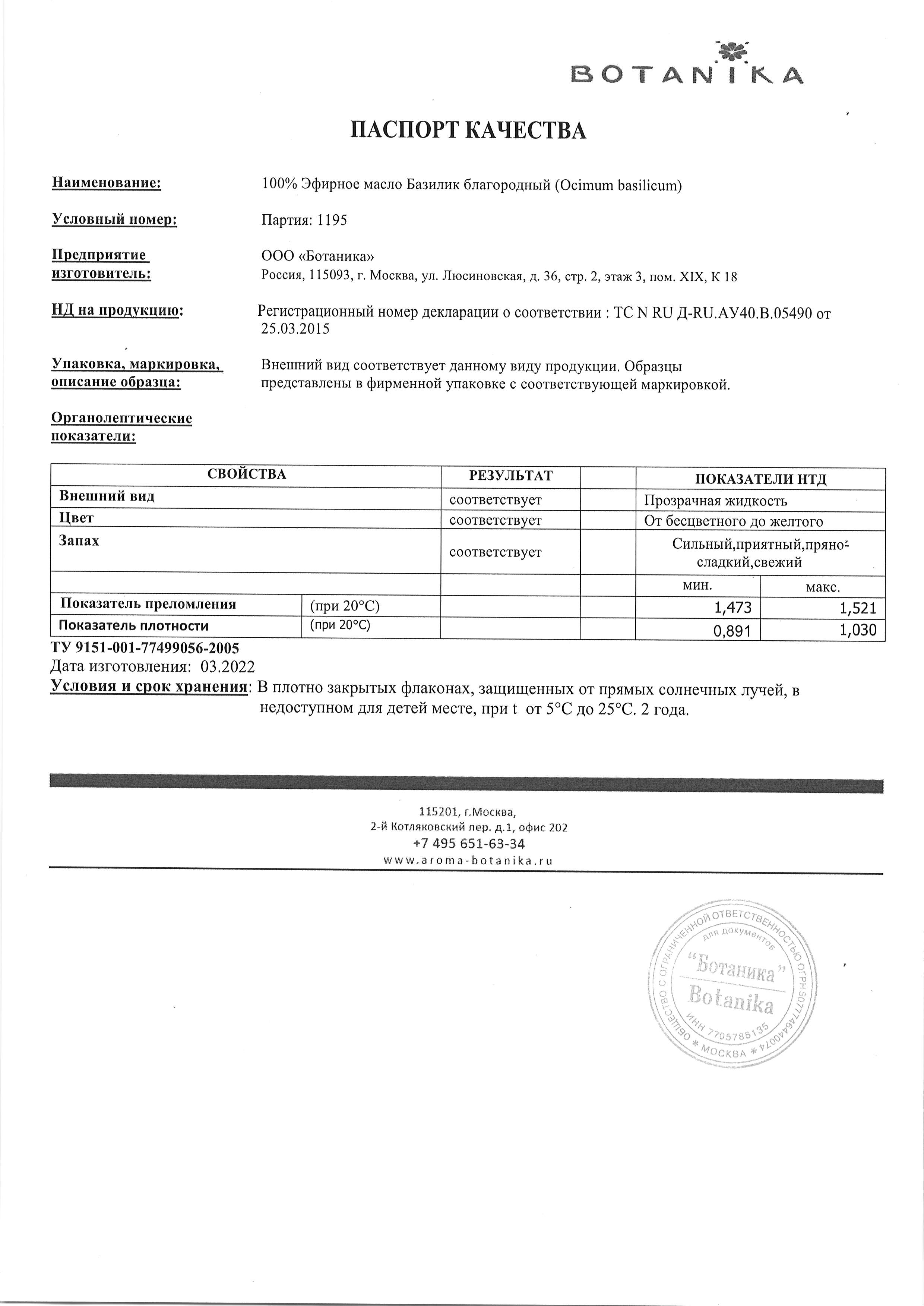 Паспорт №032022